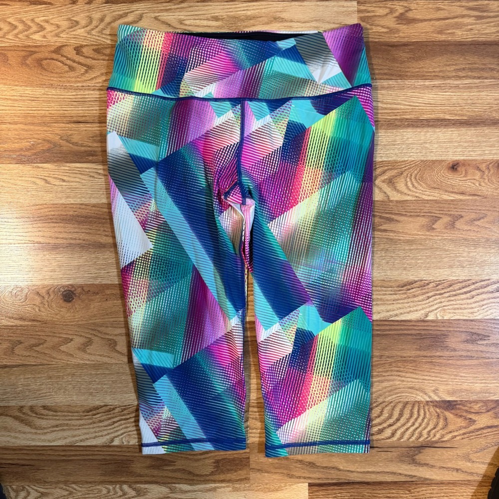 Victorias Secret VSX Sport Knockout Crop Leggings Multi Color L/G